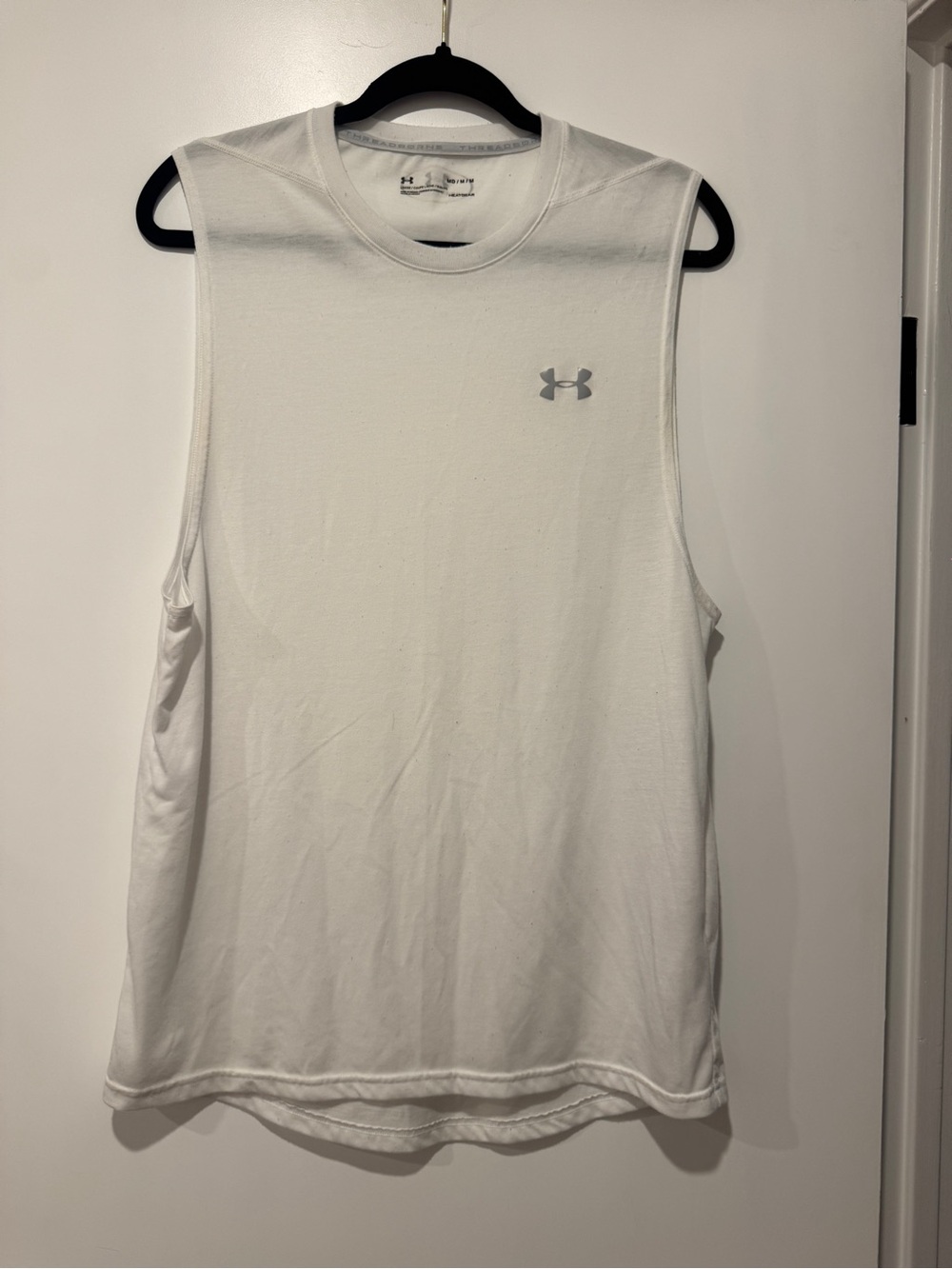 Under Armour White Muscle Tank | Size Medium